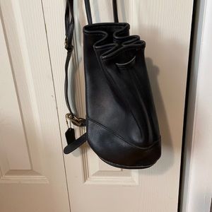 Coach black backpack used